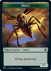 Insect // Human Warrior Double-Sided Token [Starter Commander Decks] | Good Games Cannington