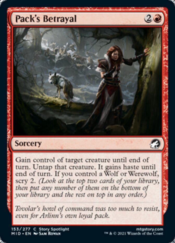 Pack's Betrayal [Innistrad: Midnight Hunt] | Good Games Cannington