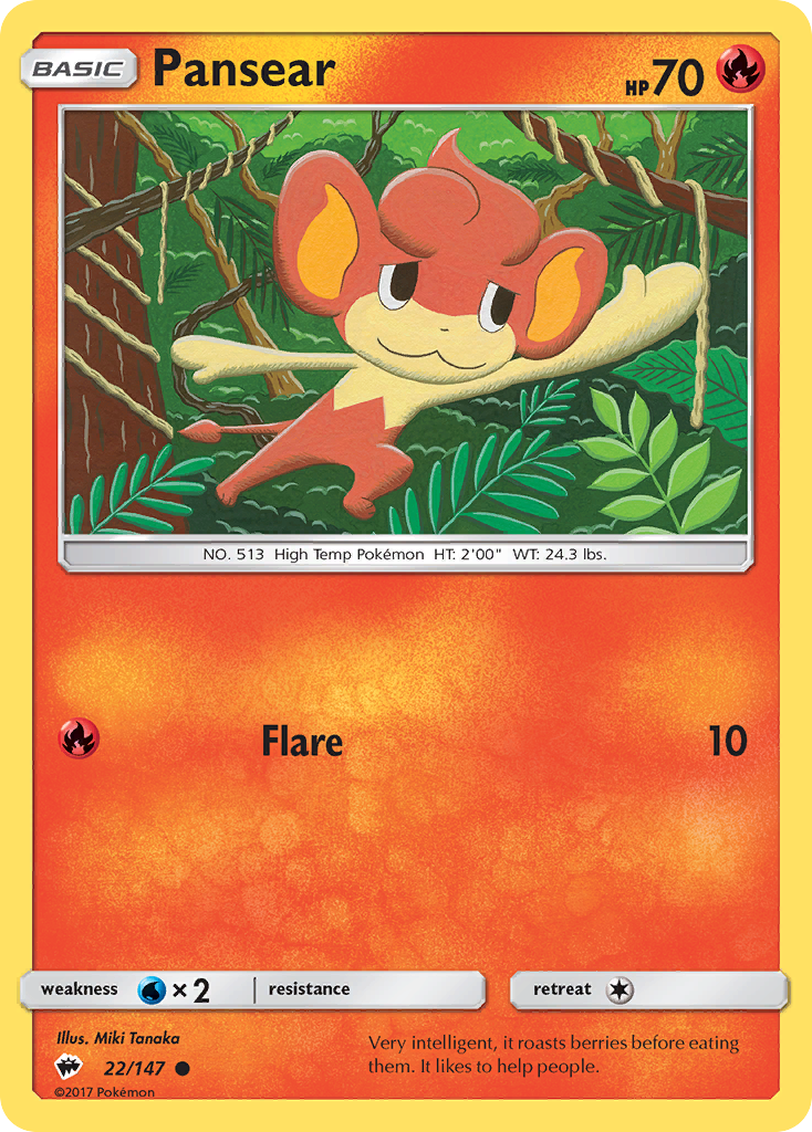 Pansear (22/147) [Sun & Moon: Burning Shadows] | Good Games Cannington