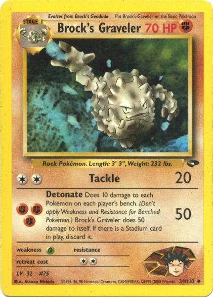 Brock's Graveler (34/132) [Gym Challenge Unlimited] | Good Games Cannington