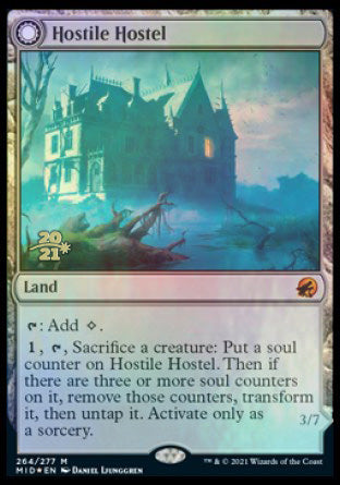 Hostile Hostel // Creeping Inn [Innistrad: Midnight Hunt Prerelease Promos] | Good Games Cannington