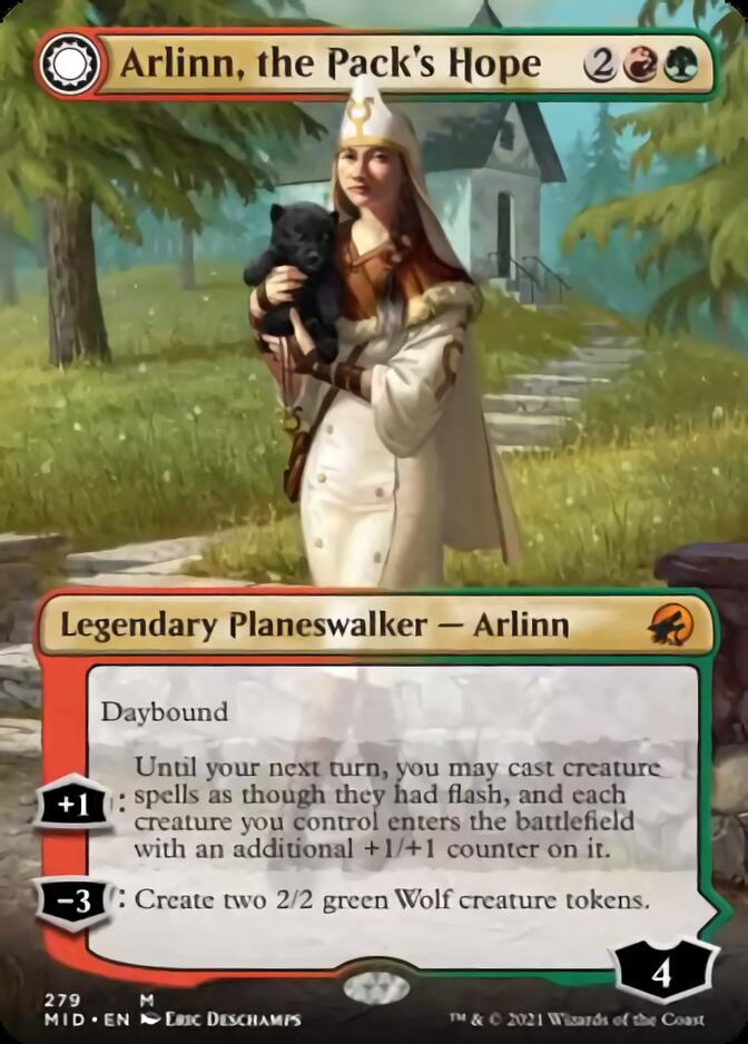 Arlinn, the Pack's Hope // Arlinn, the Moon's Fury (Borderless) [Innistrad: Midnight Hunt] | Good Games Cannington