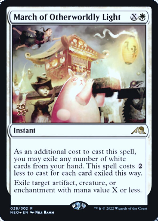 March of Otherworldly Light [Kamigawa: Neon Dynasty Prerelease Promos] | Good Games Cannington