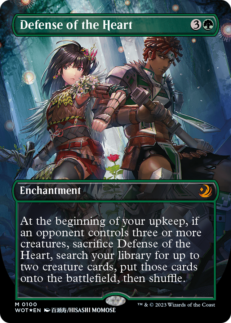 Defense of the Heart (Anime Borderless) (Confetti Foil) [Wilds of Eldraine: Enchanting Tales] | Good Games Cannington