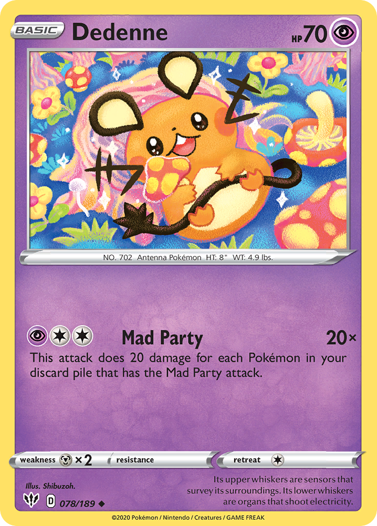 Dedenne (078/189) [Sword & Shield: Darkness Ablaze] | Good Games Cannington