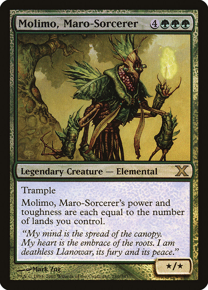 Molimo, Maro-Sorcerer (Premium Foil) [Tenth Edition] | Good Games Cannington