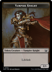 Vampire Knight // Soldier Double-Sided Token [March of the Machine Commander Tokens] | Good Games Cannington