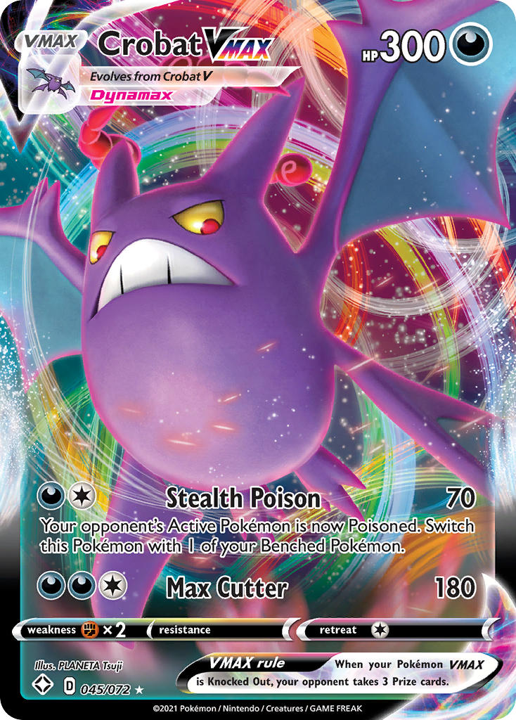 Crobat VMAX (045/072) [Sword & Shield: Shining Fates] | Good Games Cannington