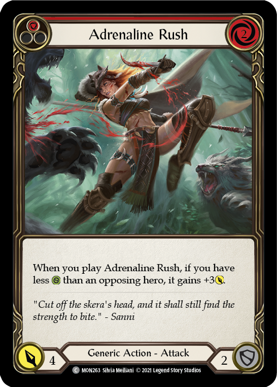 Adrenaline Rush (Red) [MON263] 1st Edition Normal | Good Games Cannington