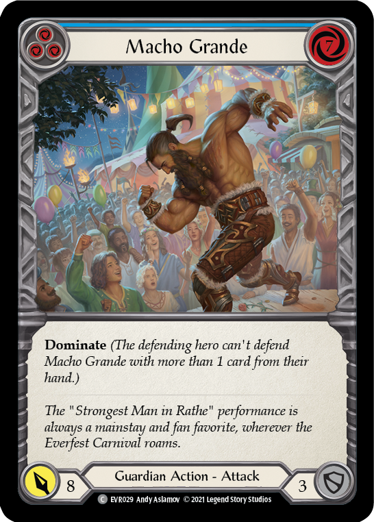 Macho Grande (Blue) [EVR029] (Everfest)  1st Edition Rainbow Foil | Good Games Cannington