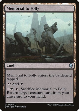 Memorial to Folly [Dominaria] | Good Games Cannington