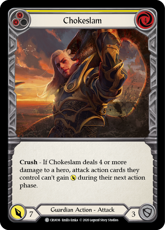 Chokeslam (Yellow) [CRU036] 1st Edition Normal | Good Games Cannington