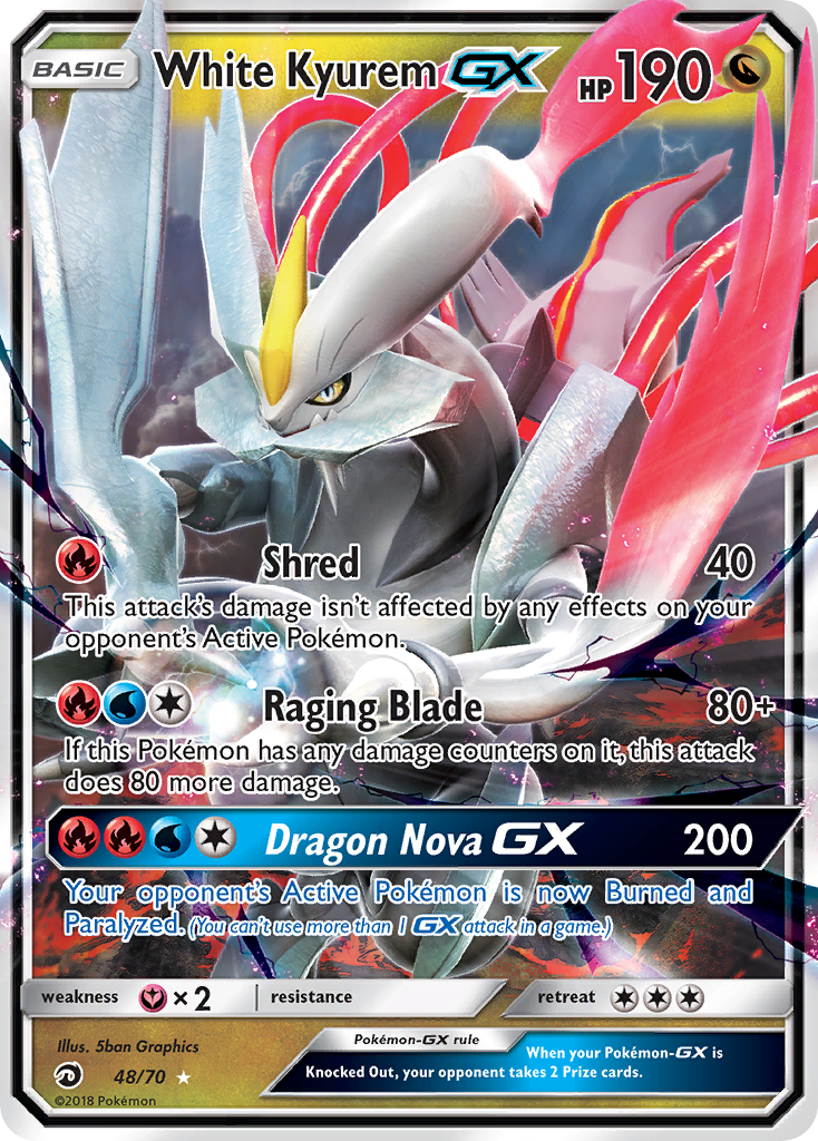 White Kyurem GX (48/70) [Sun & Moon: Dragon Majesty] | Good Games Cannington