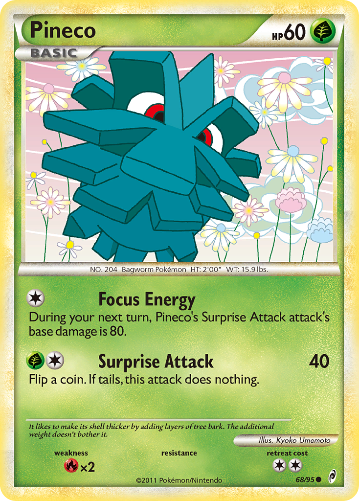 Pineco (68/95) [HeartGold & SoulSilver: Call of Legends] | Good Games Cannington