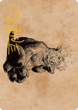 Wilson, Refined Grizzly Art Card (Gold-Stamped Signature) [Commander Legends: Battle for Baldur's Gate Art Series] | Good Games Cannington