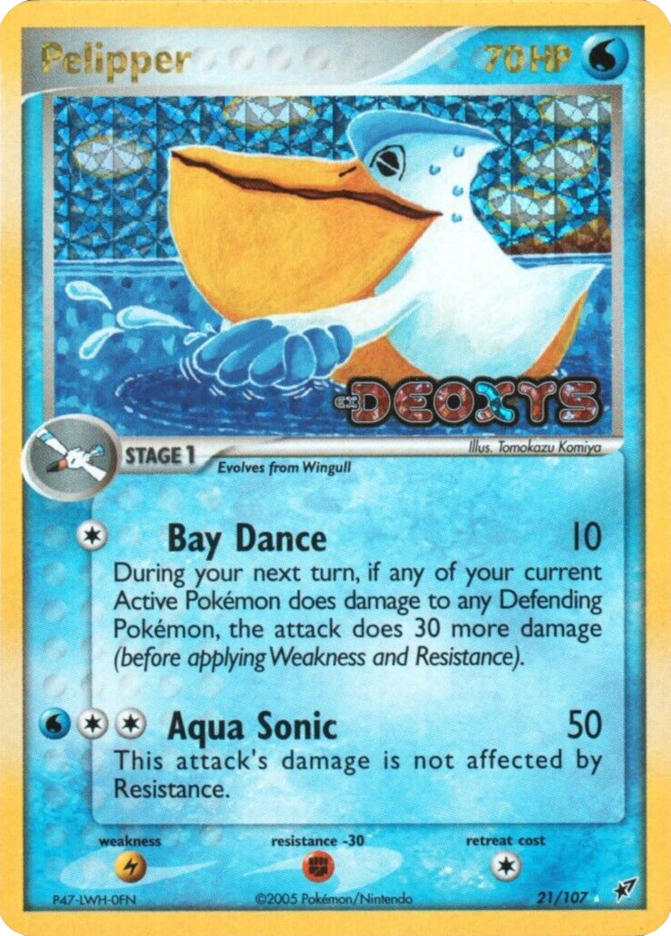 Pelipper (21/107) (Stamped) [EX: Deoxys] | Good Games Cannington