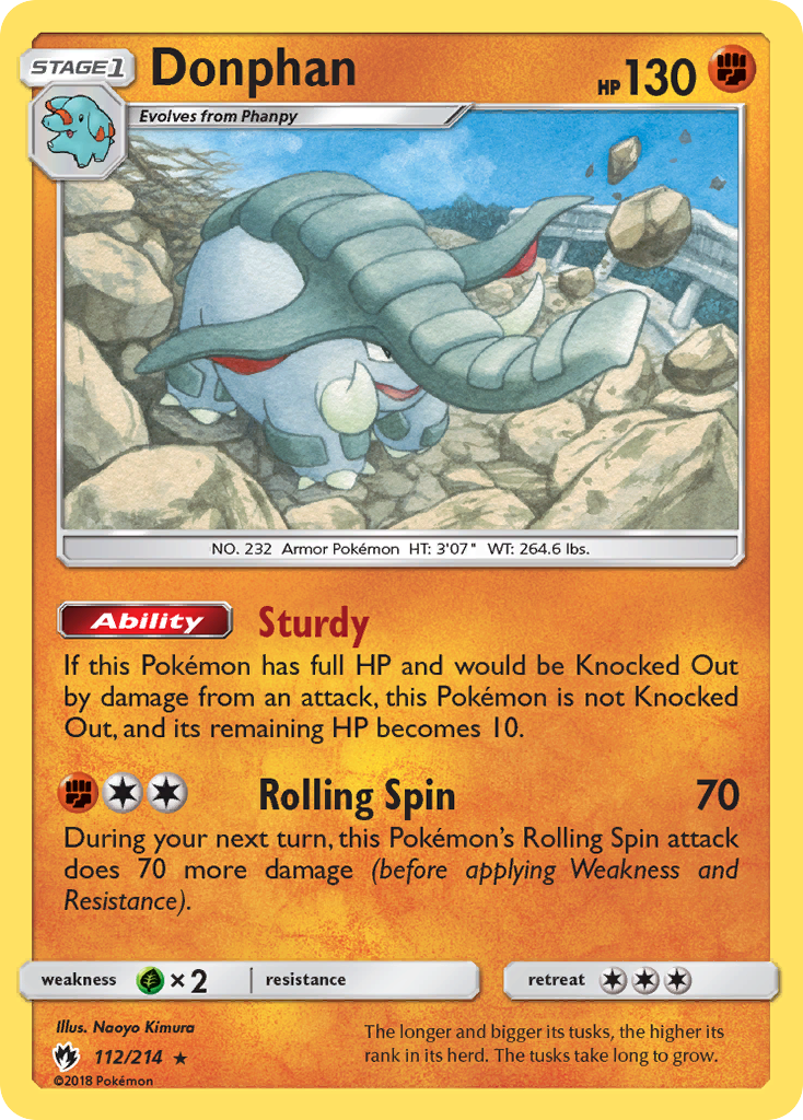 Donphan (112/214) [Sun & Moon: Lost Thunder] | Good Games Cannington