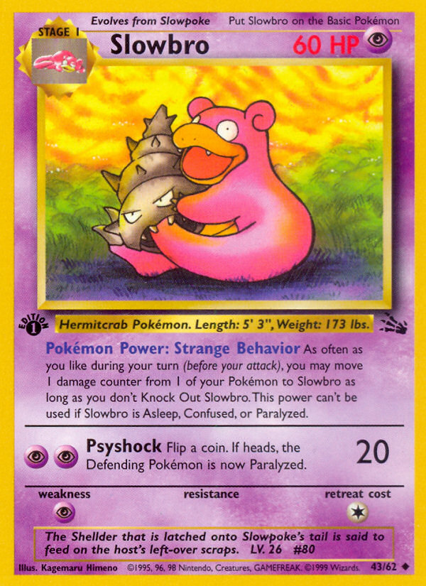 Slowbro (43/62) [Fossil 1st Edition] | Good Games Cannington
