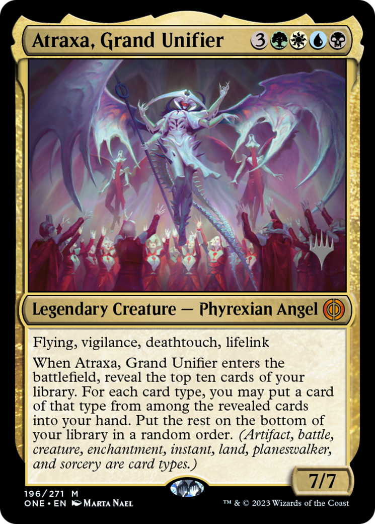 Atraxa, Grand Unifier (Promo Pack) [Phyrexia: All Will Be One Promos] | Good Games Cannington