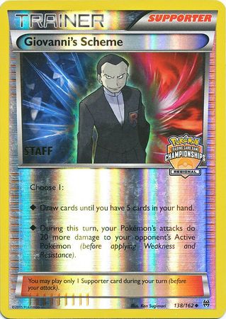 Giovanni's Scheme (138/162) (Championship Promo Staff) [XY: BREAKthrough] | Good Games Cannington