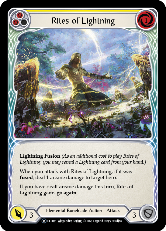 Rites of Lightning (Yellow) [U-ELE071] Unlimited Rainbow Foil | Good Games Cannington