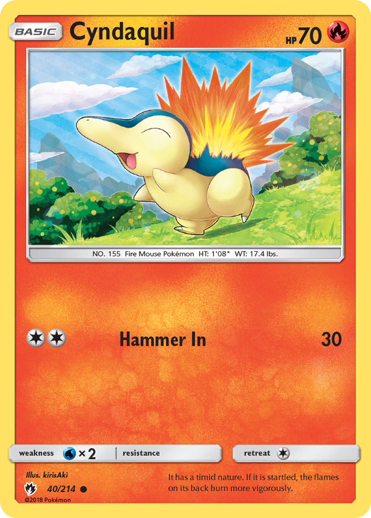Cyndaquil (40/214) [Sun & Moon: Lost Thunder] | Good Games Cannington