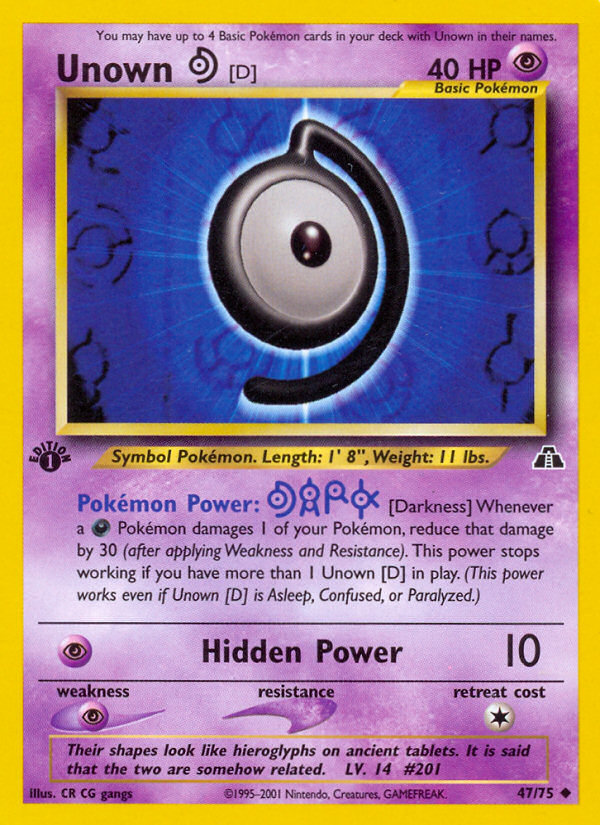 Unown [D] (47/75) [Neo Discovery 1st Edition] | Good Games Cannington