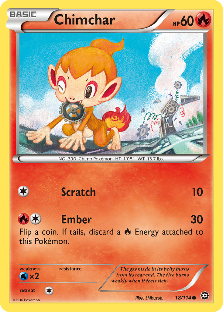 Chimchar (18/114) [XY: Steam Siege] | Good Games Cannington