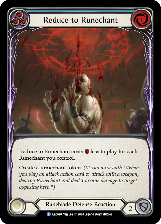 Reduce to Runechant (Blue) [U-ARC090] Unlimited Rainbow Foil | Good Games Cannington