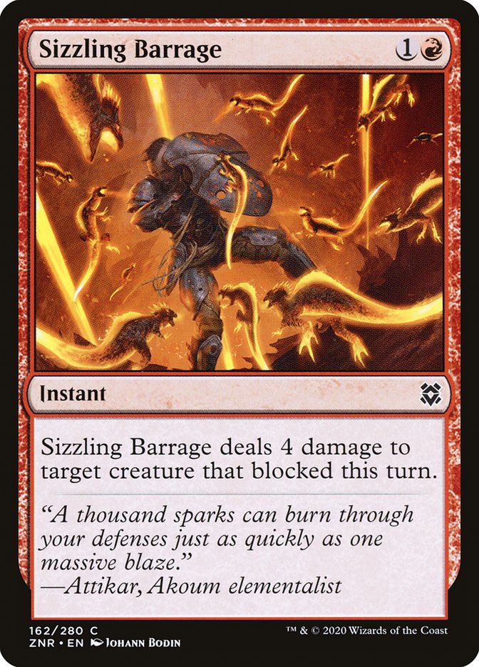 Sizzling Barrage [Zendikar Rising] | Good Games Cannington