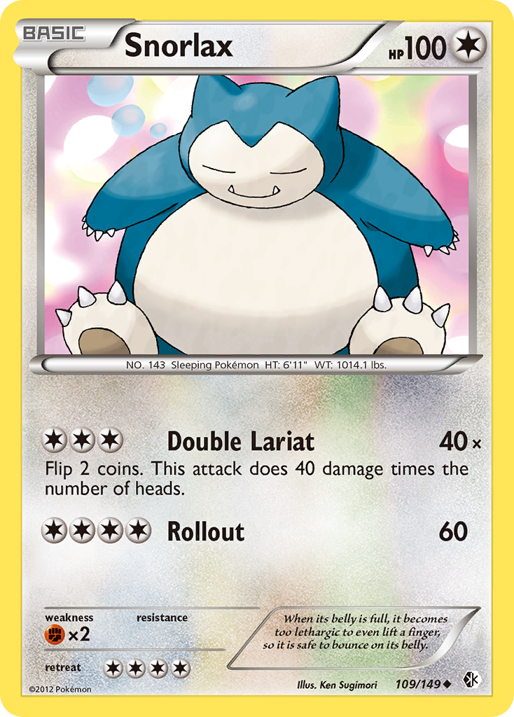 Snorlax (109/149) [Black & White: Boundaries Crossed] | Good Games Cannington
