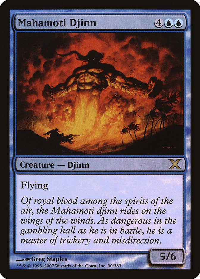 Mahamoti Djinn (Premium Foil) [Tenth Edition] | Good Games Cannington