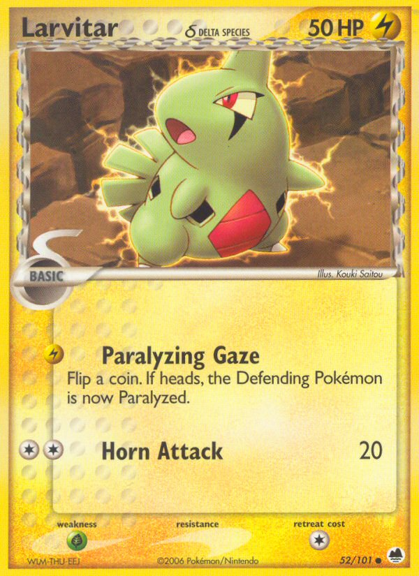 Larvitar (52/101) (Delta Species) [EX: Dragon Frontiers] | Good Games Cannington