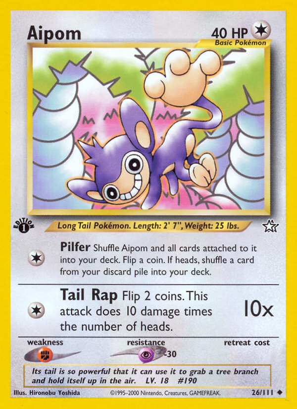 Aipom (26/111) [Neo Genesis 1st Edition] | Good Games Cannington