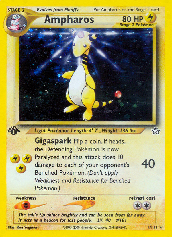 Ampharos (1/111) [Neo Genesis 1st Edition] | Good Games Cannington