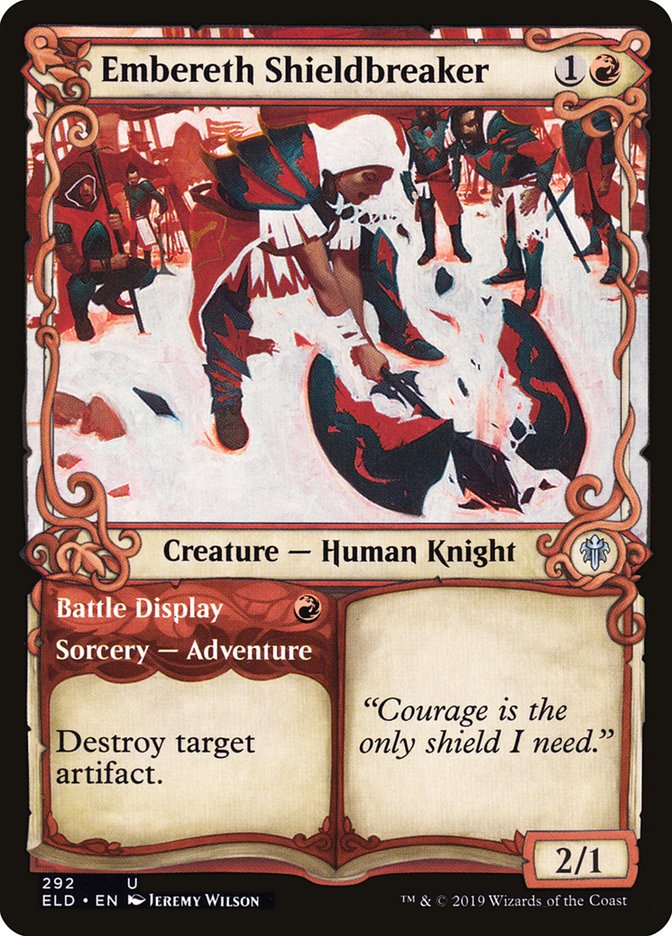 Embereth Shieldbreaker // Battle Display (Showcase) [Throne of Eldraine] | Good Games Cannington