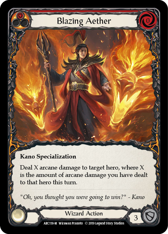 Blazing Aether [ARC118-M] 1st Edition Rainbow Foil | Good Games Cannington