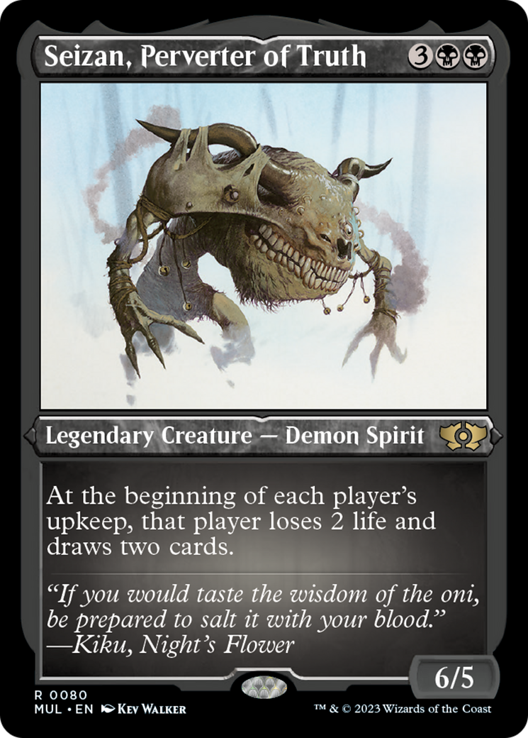 Seizan, Perverter of Truth (Foil Etched) [Multiverse Legends] | Good Games Cannington
