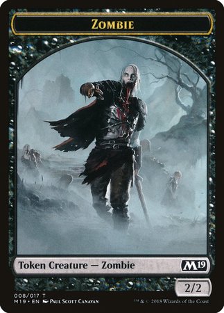 Zombie Token [Core Set 2019 Tokens] | Good Games Cannington