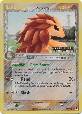 Sandslash (27/113) (Delta Species) (Stamped) [EX: Delta Species] | Good Games Cannington