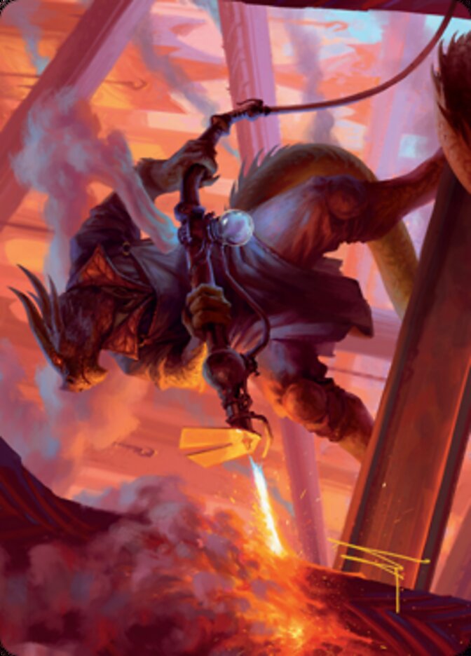 Plasma Jockey Art Card (Gold-Stamped Signature) [Streets of New Capenna Art Series] | Good Games Cannington