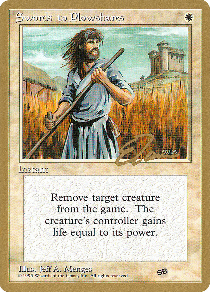 Swords to Plowshares (Eric Tam) (SB) [Pro Tour Collector Set] | Good Games Cannington