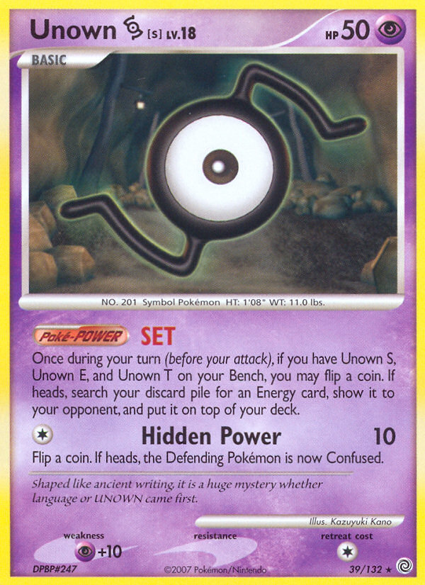 Unown S (39/132) [Diamond & Pearl: Secret Wonders] | Good Games Cannington