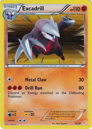 Excadrill (30/30) [Black & White: Trainer Kit - Excadrill] | Good Games Cannington