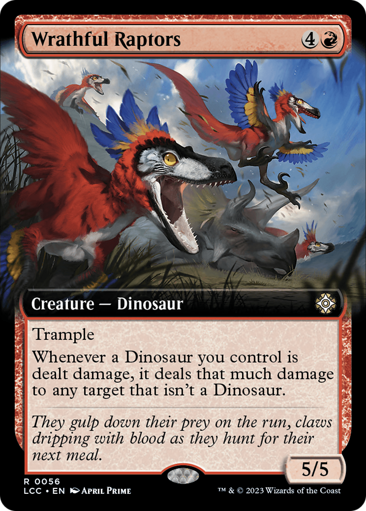 Wrathful Raptors (Extended Art) [The Lost Caverns of Ixalan Commander] | Good Games Cannington