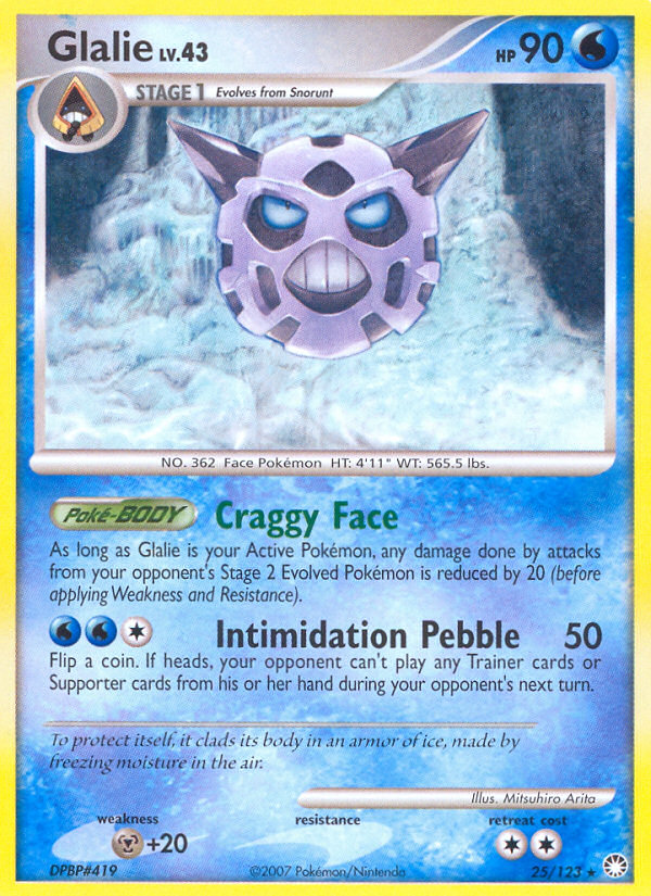Glalie (25/123) [Diamond & Pearl: Mysterious Treasures] | Good Games Cannington
