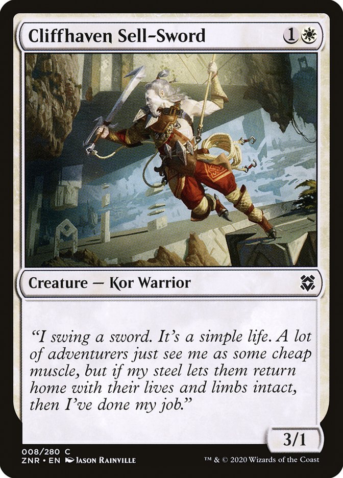 Cliffhaven Sell-Sword [Zendikar Rising] | Good Games Cannington