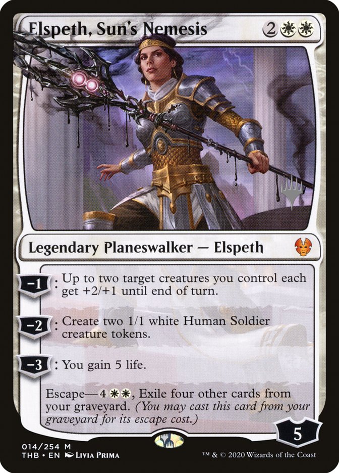 Elspeth, Sun's Nemesis (Promo Pack) [Theros Beyond Death Promos] | Good Games Cannington
