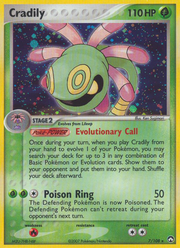 Cradily (7/108) [EX: Power Keepers] | Good Games Cannington