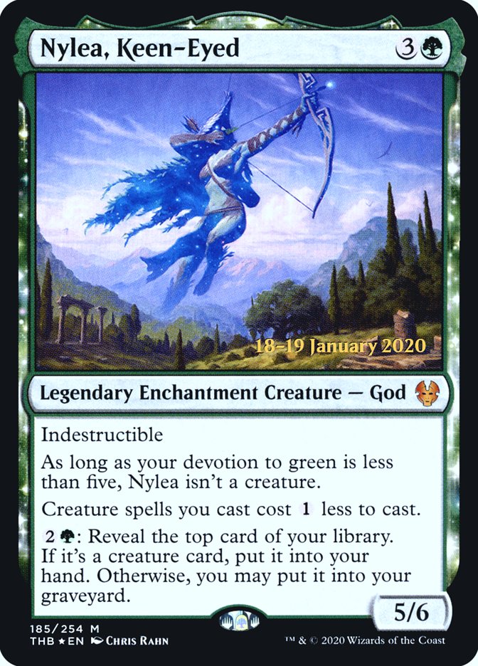 Nylea, Keen-Eyed [Theros Beyond Death Prerelease Promos] | Good Games Cannington